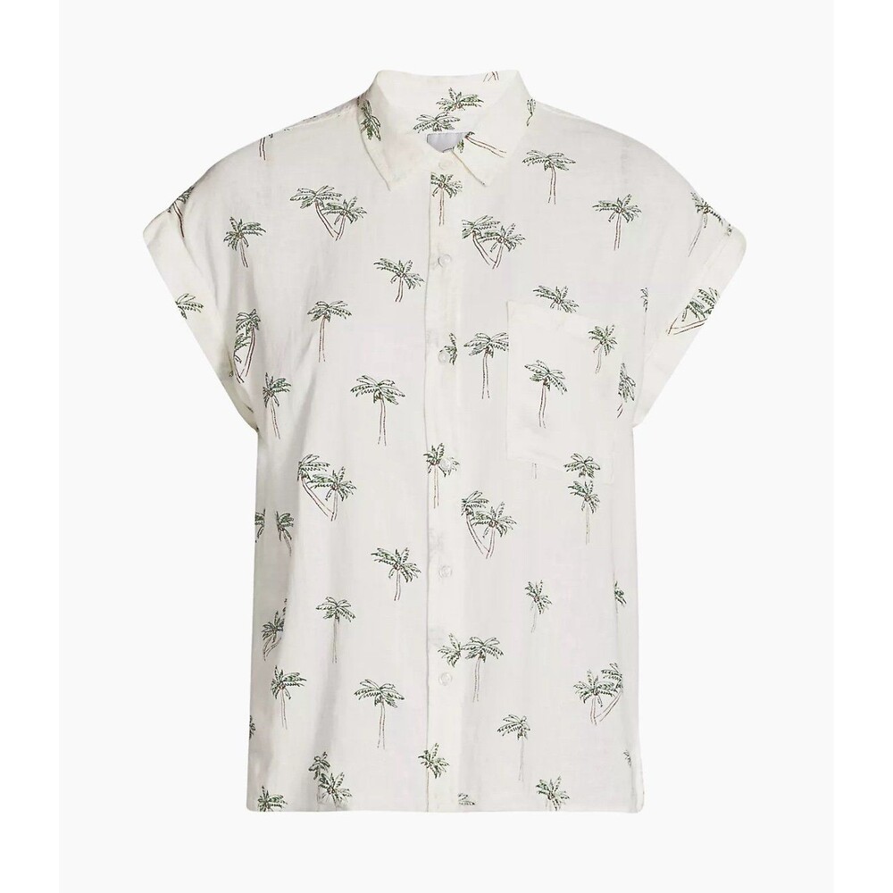 Rails Whitney Palm Tree Short Sleeve Top size Medium